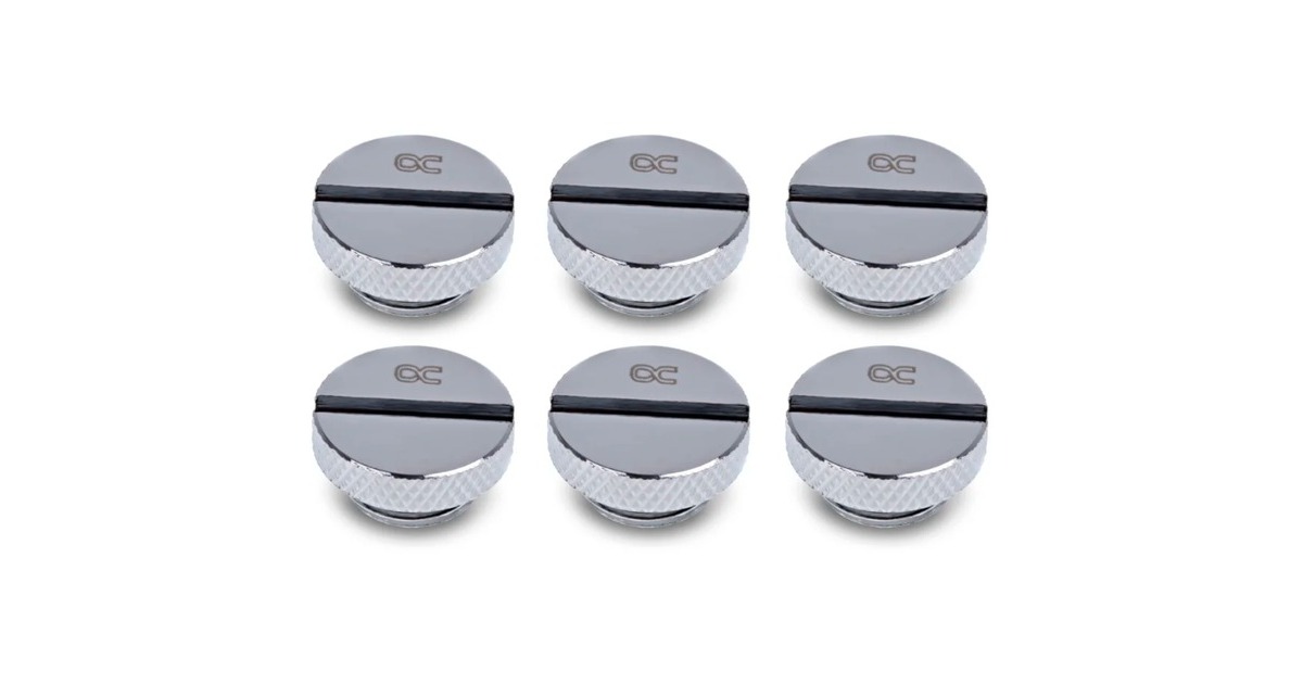 Alphacool Eiszapfen Verschlussschraube, Verbindung(chrom, 6 Stück)