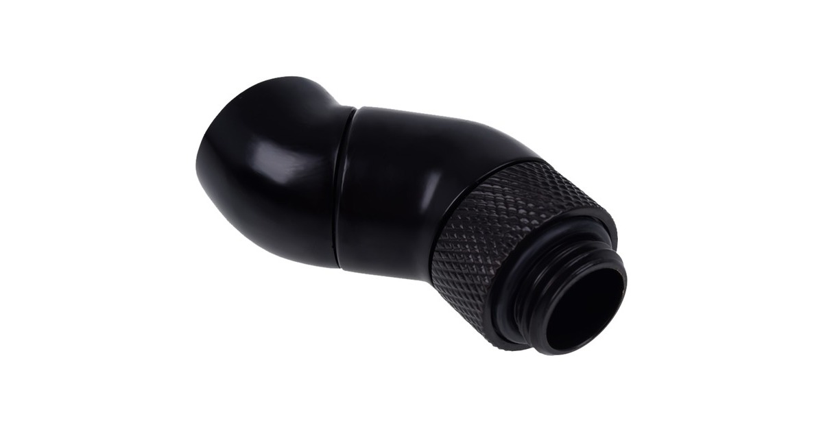Alphacool Eiszapfen Winkeladapter, Anschlüsse(schwarz, 2x 45° gewinkelt)
