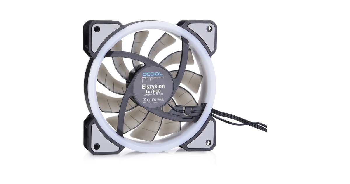 Alphacool Eiszyklon Aurora LUX Digital RGB - 3er Kit 120x120x25mm, Gehäuselüfter(3er Pack, inkl. Digital RGB LED Controller)