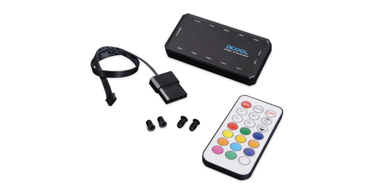 Alphacool Eiszyklon Aurora LUX Digital RGB - 3er Kit 120x120x25mm, Gehäuselüfter(3er Pack, inkl. Digital RGB LED Controller)