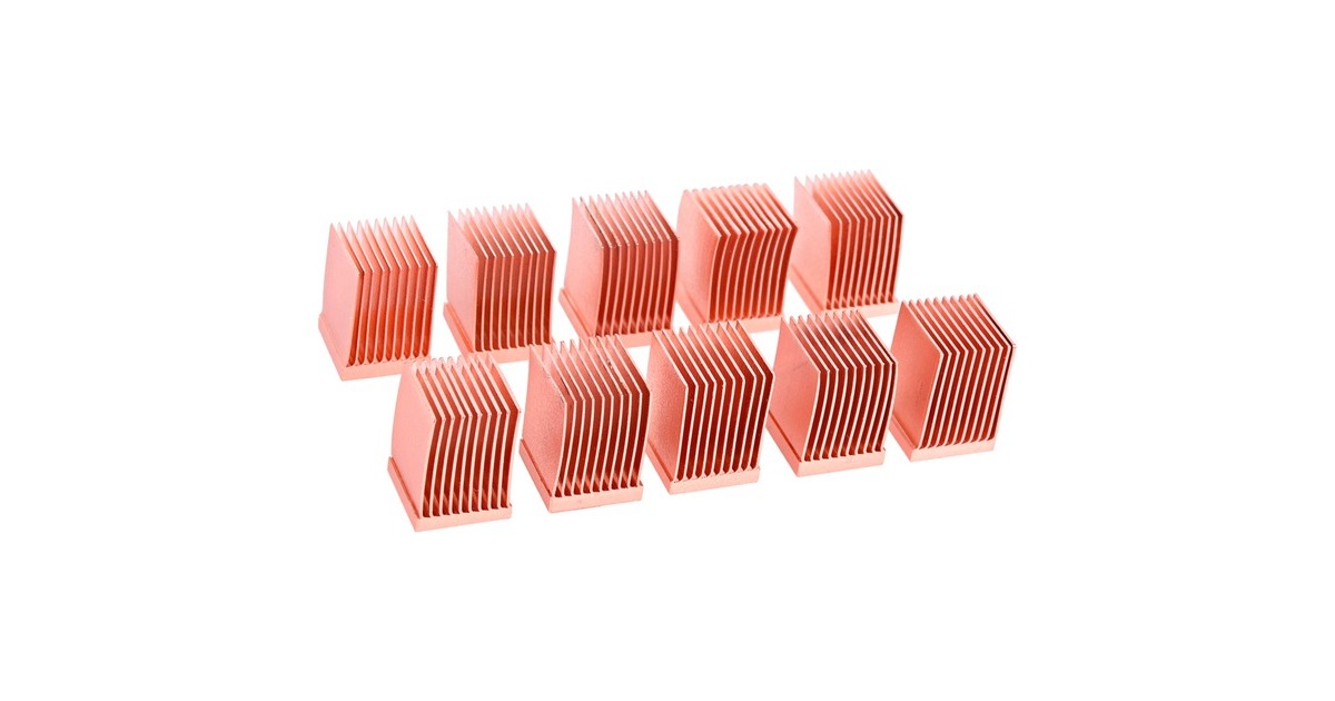 Alphacool GPU RAM Copper Heatsinks 10x10mm, Kühlkörper(kupfer, 10 Stück)