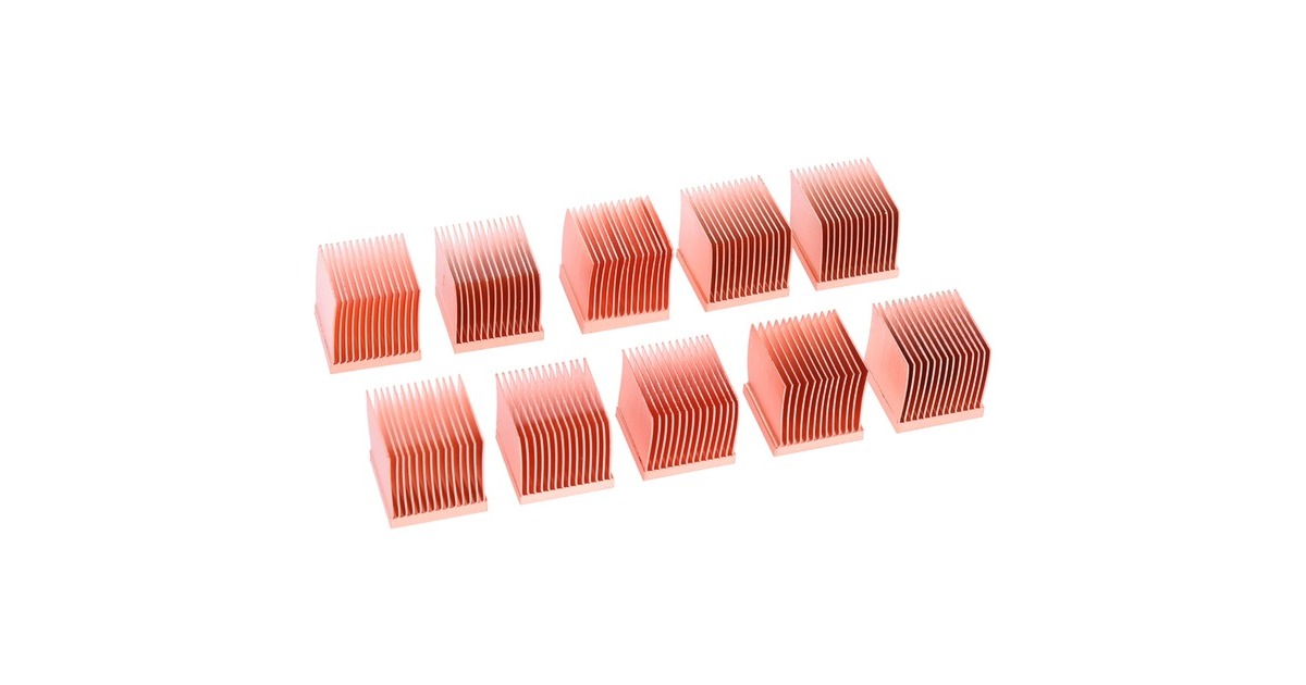 Alphacool GPU RAM Copper Heatsinks 14x14mm, Kühlkörper(kupfer, 10 Stück)