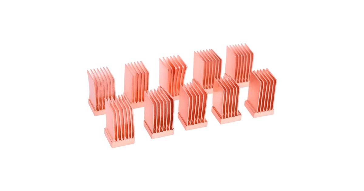 Alphacool GPU RAM Copper Heatsinks 6,5x6,5mm, Kühlkörper(kupfer, 10 Stück)