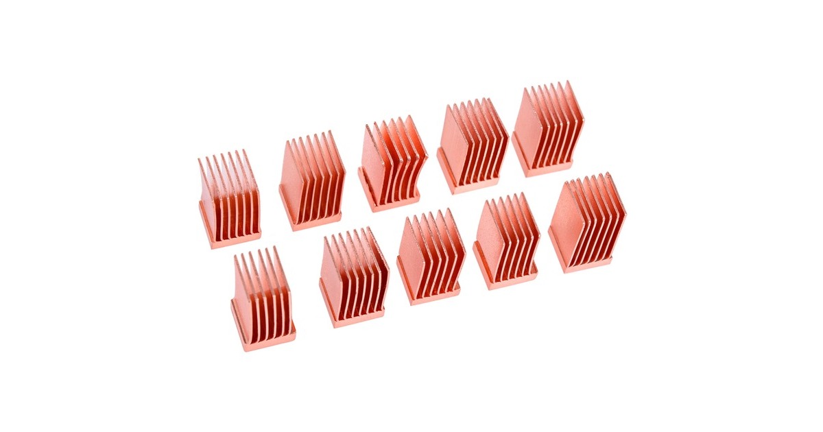 Alphacool GPU RAM Copper Heatsinks 6,5x6,5mm, Kühlkörper(kupfer, 10 Stück)
