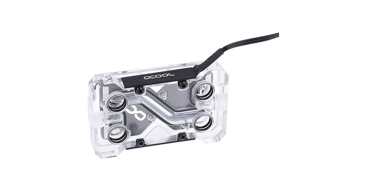 Alphacool GPX SLI Connector Dual - Acryl - Addressable RGB - 3 PCI-E Space, Verbindung(transparent)
