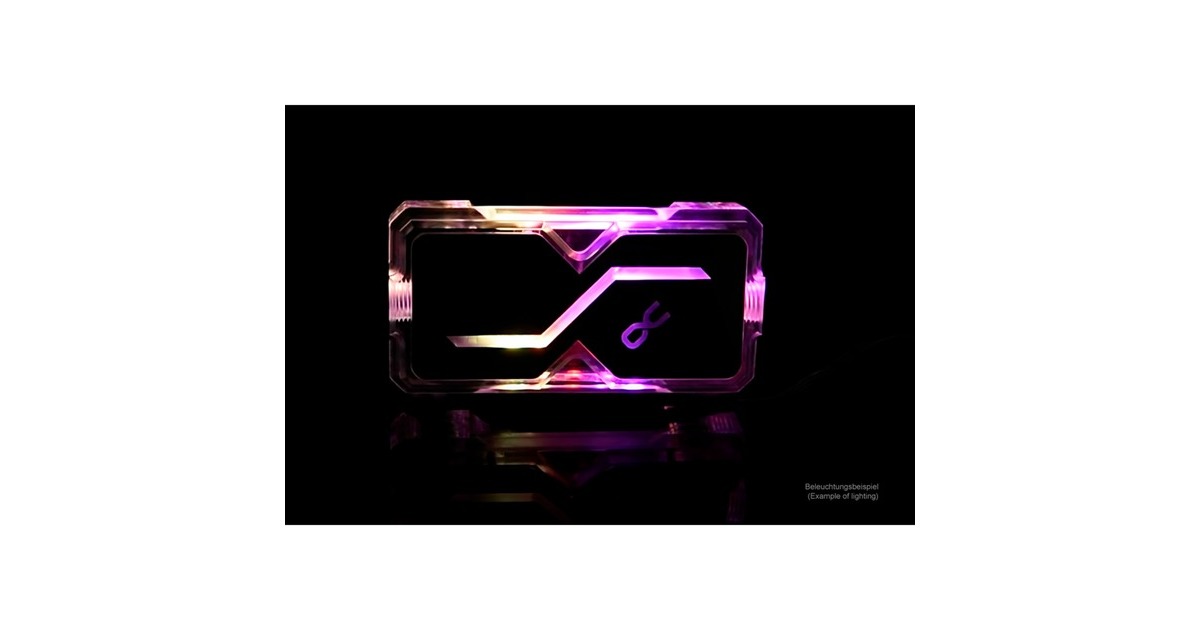 Alphacool GPX SLI Connector Dual - Acryl - Addressable RGB - 3 PCI-E Space, Verbindung(transparent)