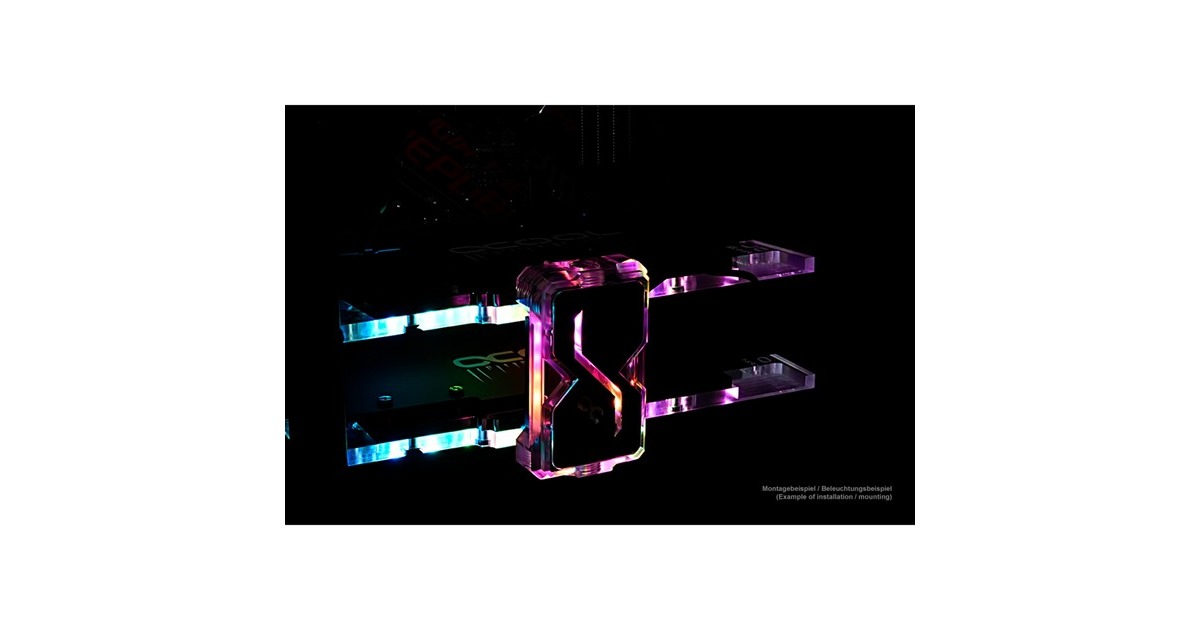 Alphacool GPX SLI Connector Dual - Acryl - Addressable RGB - 3 PCI-E Space, Verbindung(transparent)