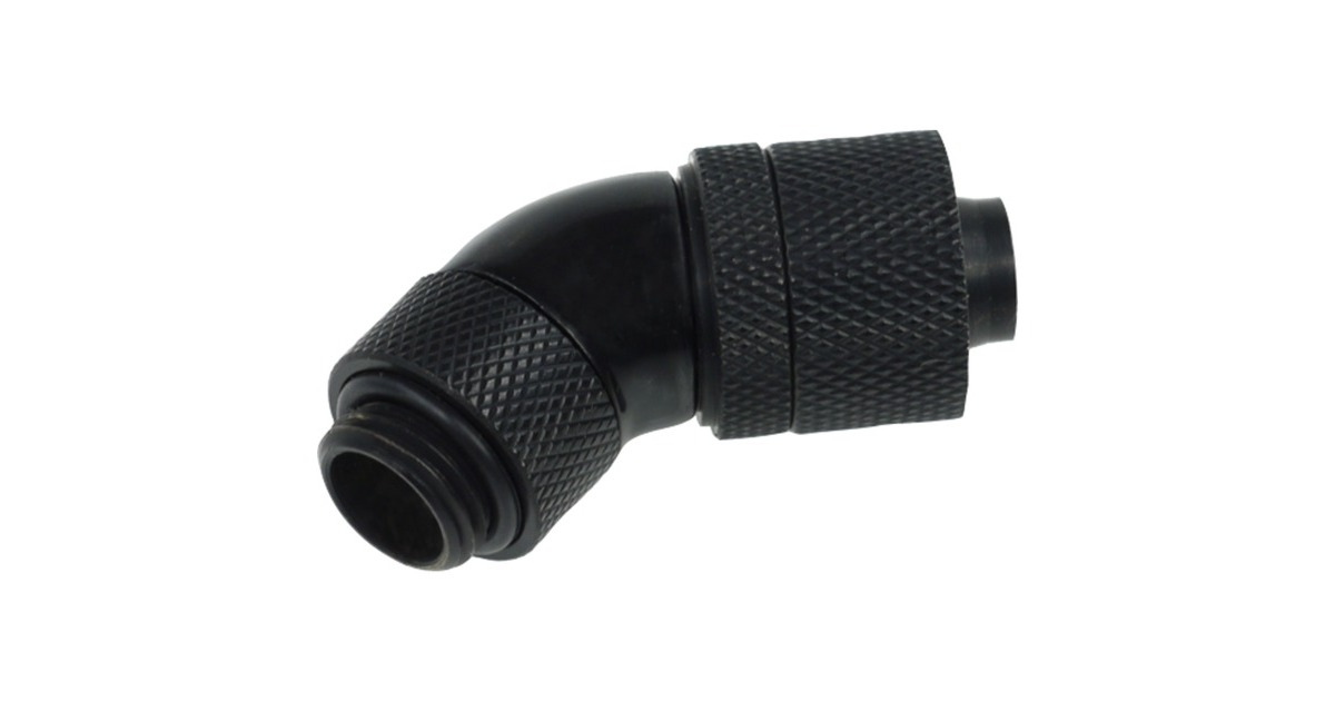 Alphacool HF 13/10 Anschraubtülle 45° drehbar G1/4, Verbindung(schwarz)