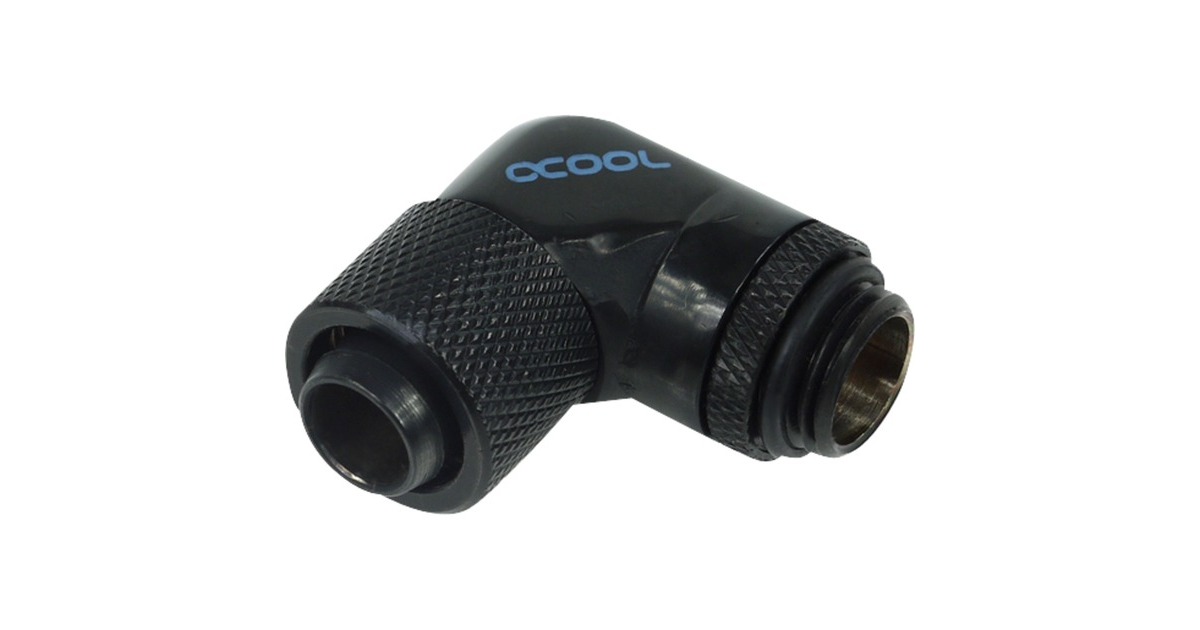 Alphacool HF 13/10 Anschraubtülle 90° drehbar G1/4, Verbindung(schwarz)