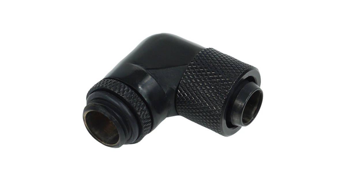 Alphacool HF 13/10 Anschraubtülle 90° drehbar G1/4, Verbindung(schwarz)