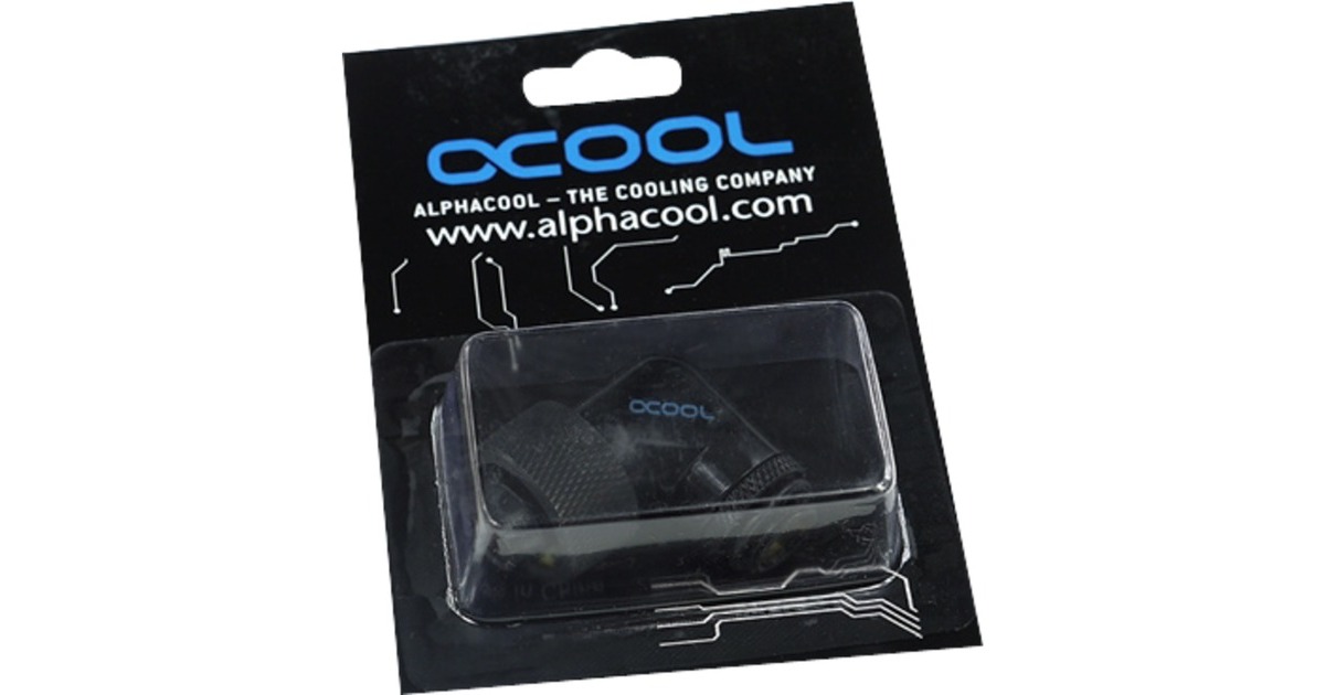 Alphacool HF 13/10 Anschraubtülle 90° drehbar G1/4, Verbindung(schwarz)