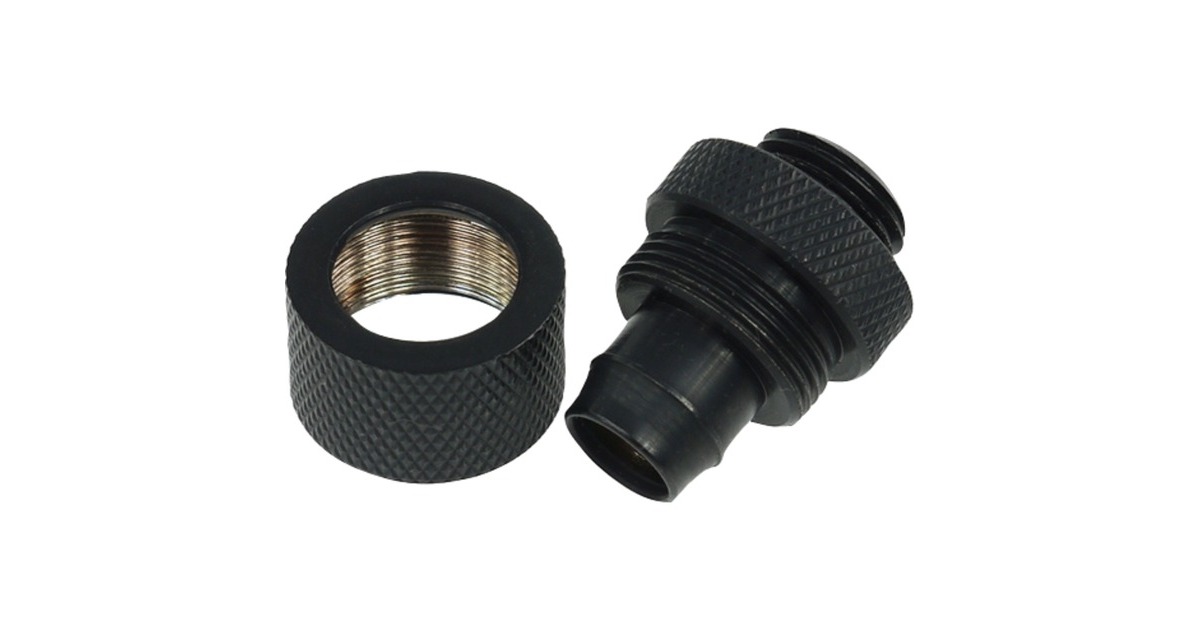 Alphacool HF 13/10 Anschraubtülle G1/4, Verbindung(schwarz)