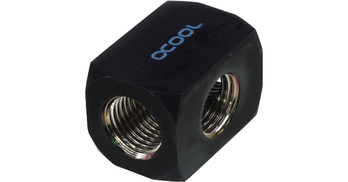 Alphacool HF Anschlussterminal TEE T-Stück Rund G1/4, Anschlüsse(schwarz)