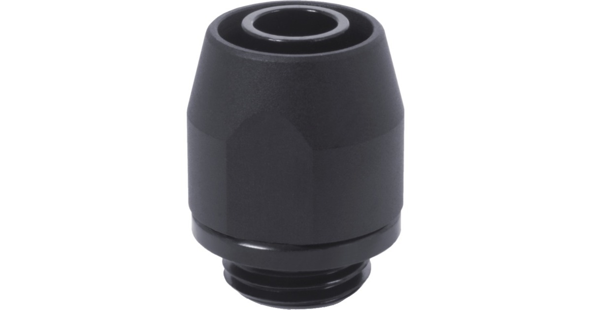 Alphacool HF Anschraubtülle TPV Metall - 12,7/7,6mm Gerade - Black, Verbindung(schwarz)