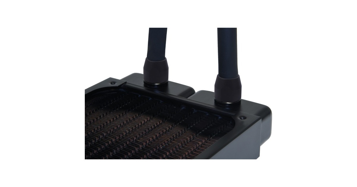 Alphacool HF Anschraubtülle TPV Metall - 12,7/7,6mm Gerade - Black, Verbindung(schwarz)