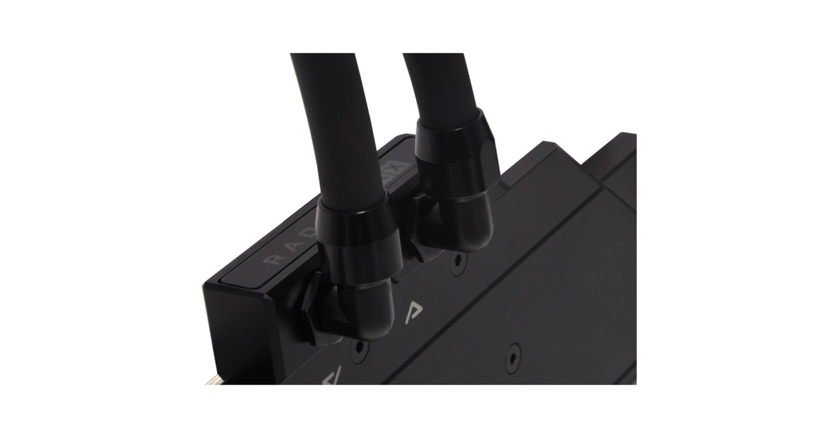 Alphacool HF Anschraubtülle TPV Metall - 90°, Verbindung(schwarz, gewinkelt)