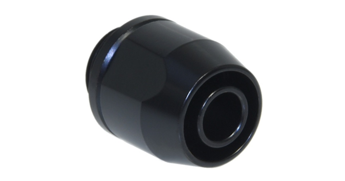 Alphacool HF Anschraubtülle TPV Metall - Gerade - Black, Verbindung(schwarz (matt), 6er Kit)
