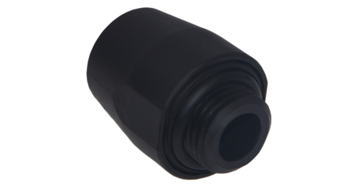 Alphacool HF Anschraubtülle TPV - 12,7/7,6mm Gerade - Black, Verbindung(schwarz)