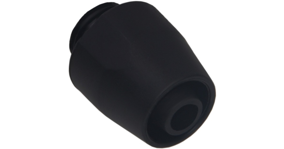 Alphacool HF Anschraubtülle TPV - 12,7/7,6mm Gerade - Black, Verbindung(schwarz)