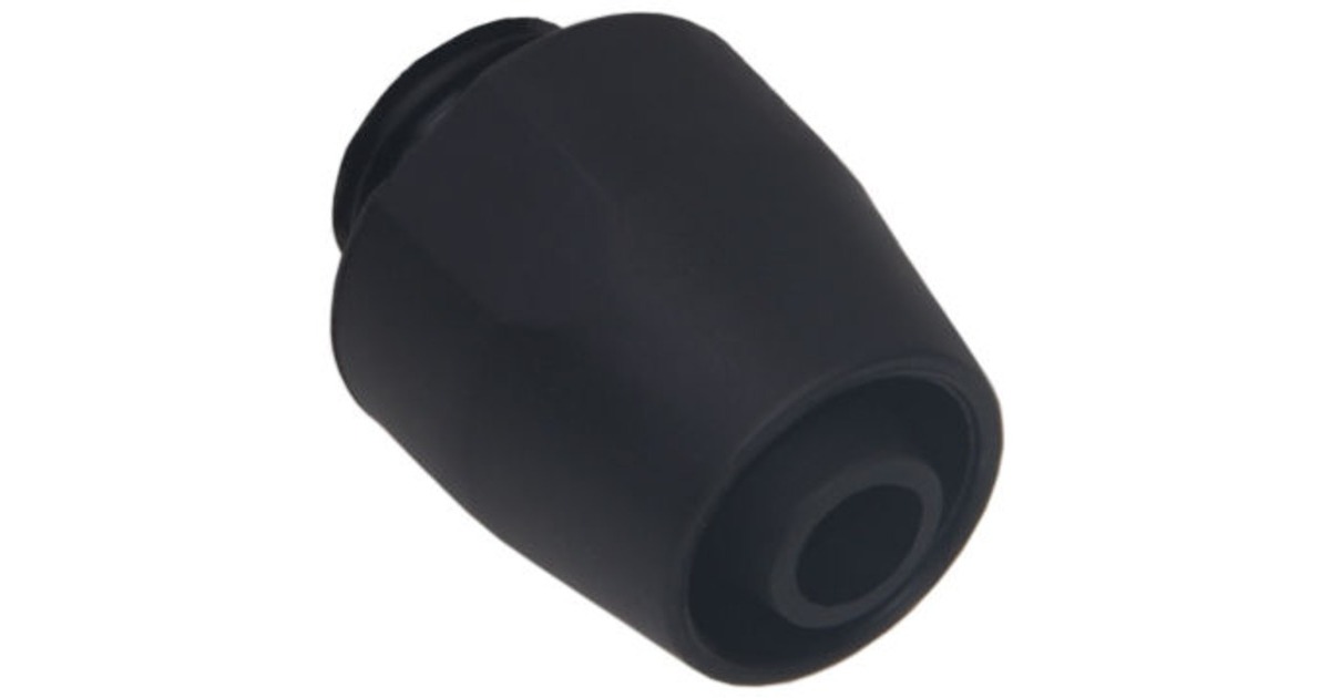 Alphacool HF Anschraubtülle TPV - Gerade - Black, Verbindung(schwarz (matt), 6er Set, gerade)