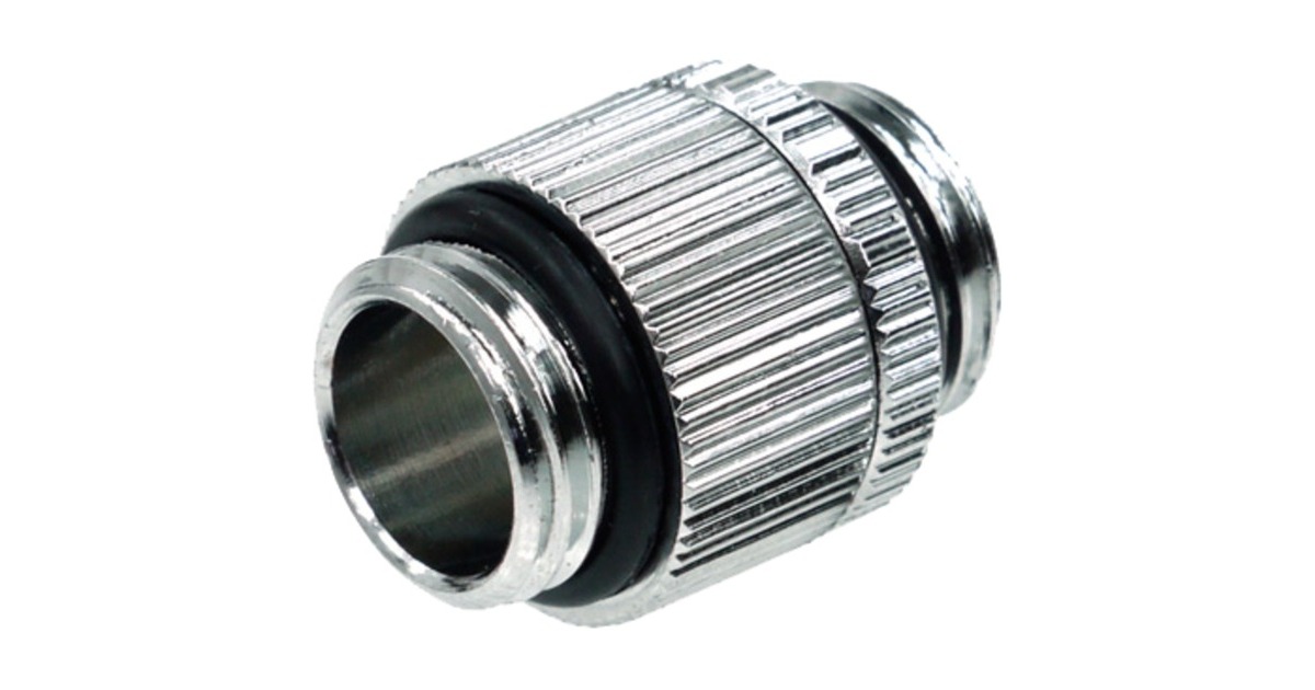 Alphacool HF Doppelnippel G1/4 AG auf G1/4 AG drehbar, Wasserkühlung(chrom)