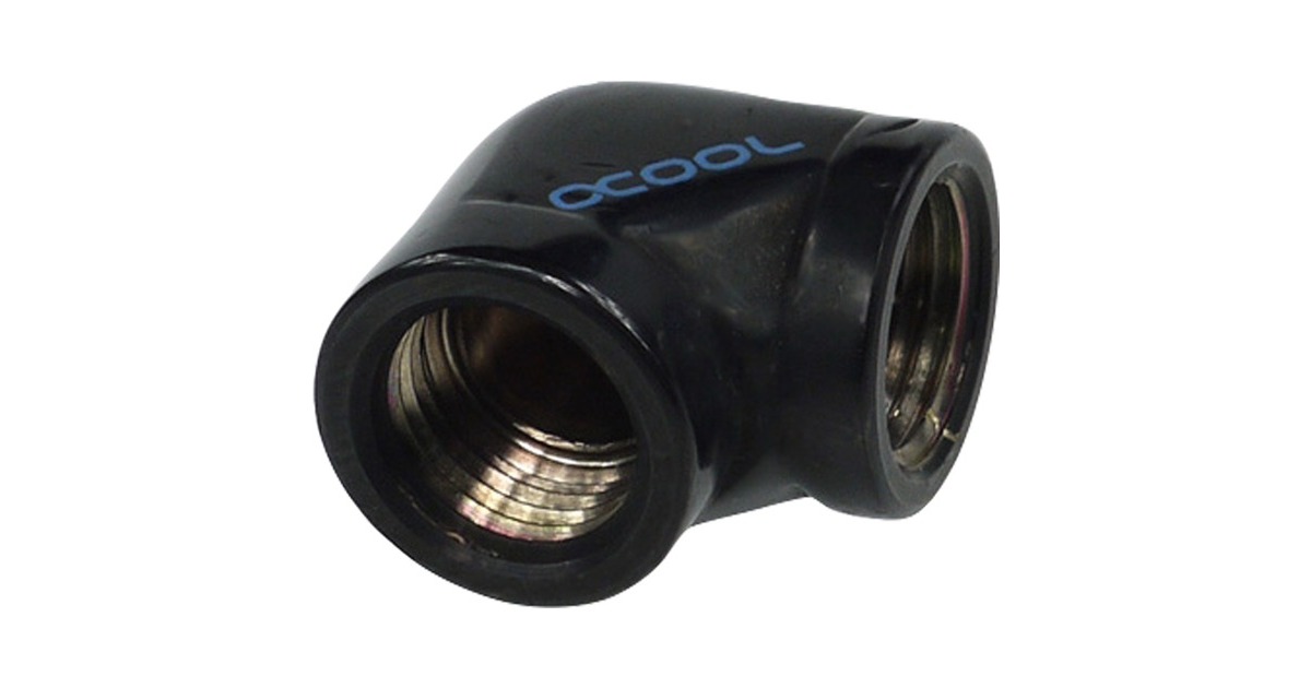 Alphacool HF L-Verbinder G1/4 IG auf G1/4, Verbindung(schwarz)