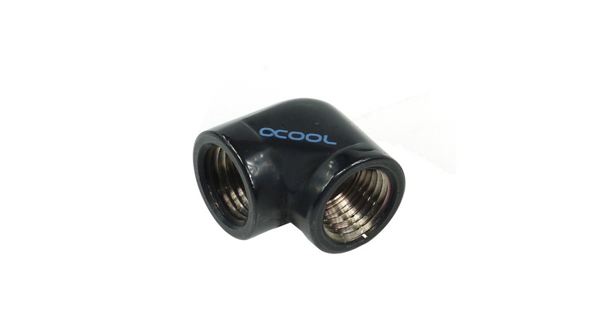 Alphacool HF L-Verbinder G1/4 IG auf G1/4, Verbindung(schwarz)