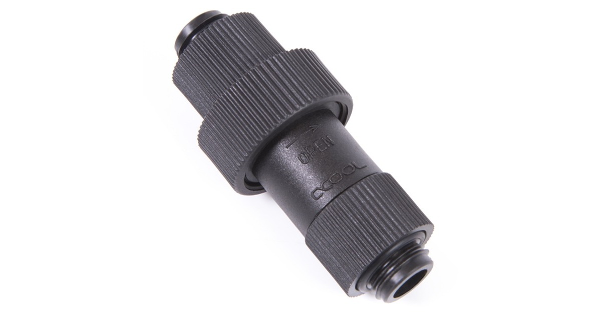 Alphacool HF Schnellverschlusskupplungsset G1/4 AG/AG, Verbindung(schwarz)