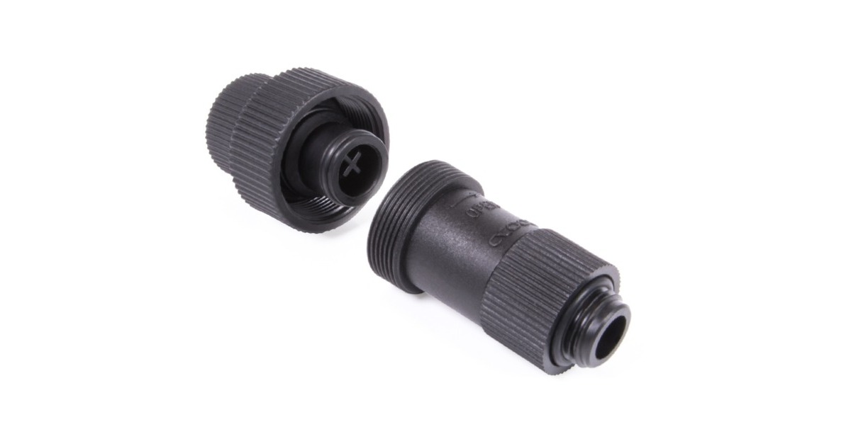 Alphacool HF Schnellverschlusskupplungsset G1/4 AG/AG, Verbindung(schwarz)
