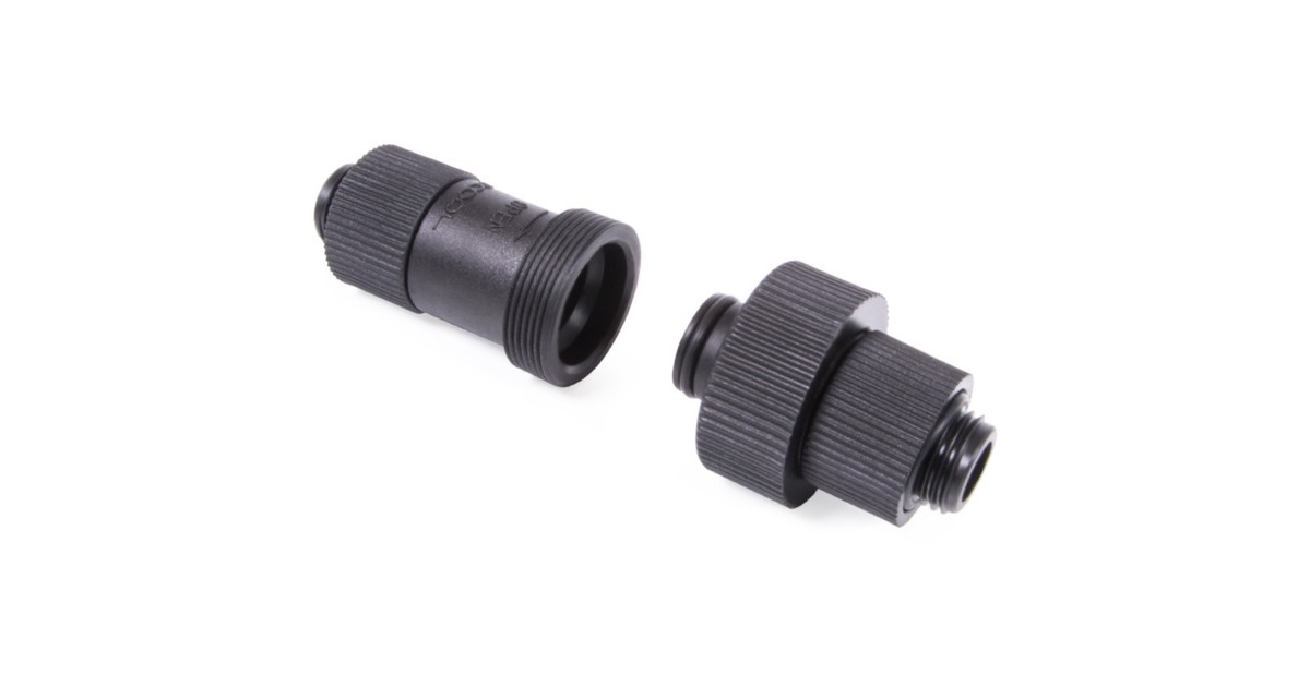 Alphacool HF Schnellverschlusskupplungsset G1/4 AG/AG, Verbindung(schwarz)