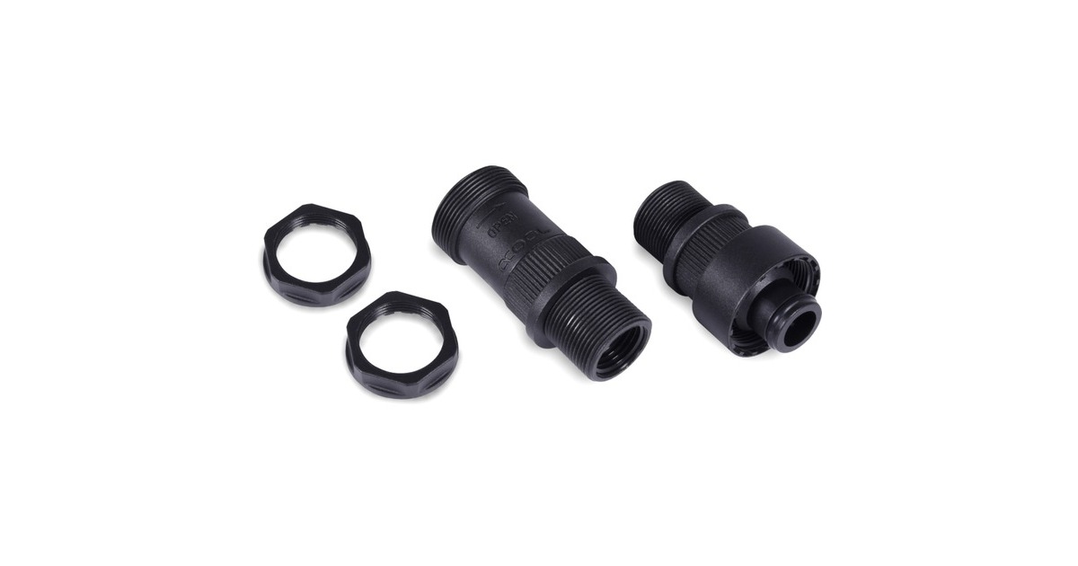 Alphacool HF Schnellverschlusskupplungsset IG/IG - Schottverschraubung, Verbindung(schwarz (matt))