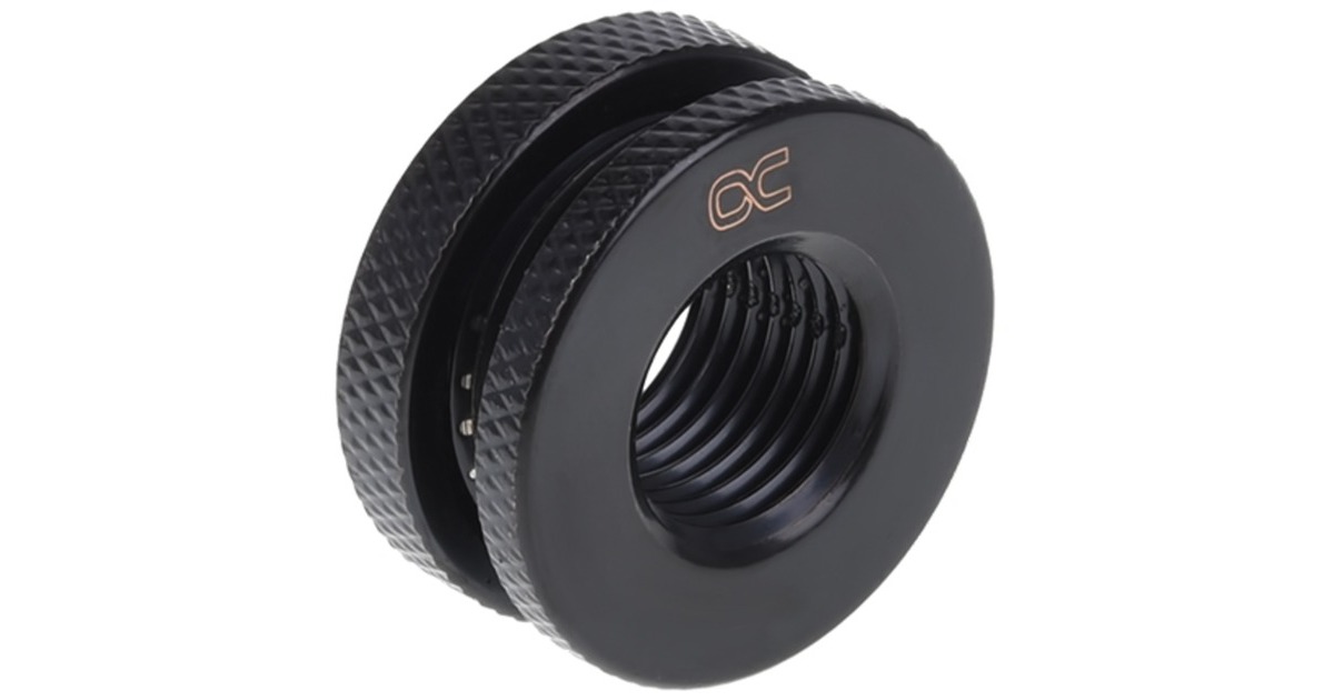 Alphacool HF Schottverschraubung G1/4, Verbindung(schwarz, kurze Version)