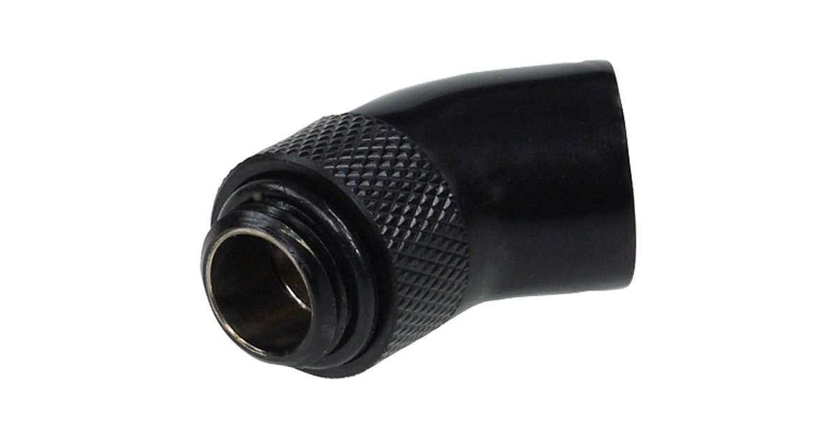 Alphacool HF Winkeladapter 45° - drehbar, Verbindung(schwarz)