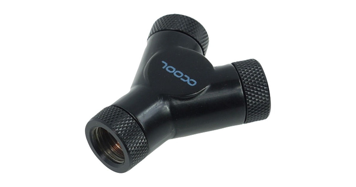 Alphacool HF Y-Verbinder - G1/4 drehbar, Verbindung(schwarz)