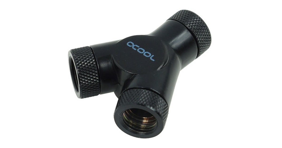 Alphacool HF Y-Verbinder - G1/4 drehbar, Verbindung(schwarz)