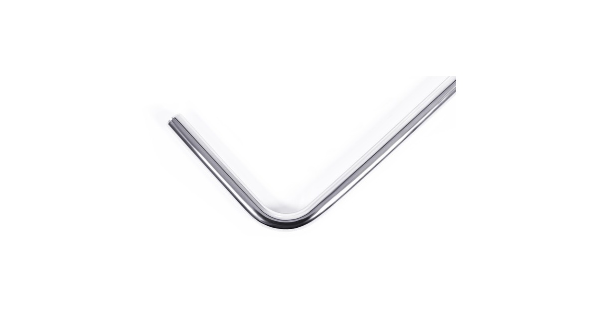 Alphacool HardTube 13mm OD 90° Messing 10/50cm Chrome, Rohr(chrom)