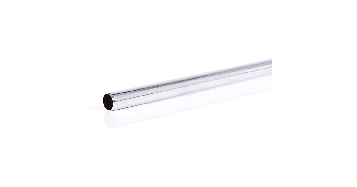 Alphacool HardTube 13mm OD 90° Messing 10/50cm Chrome, Rohr(chrom)