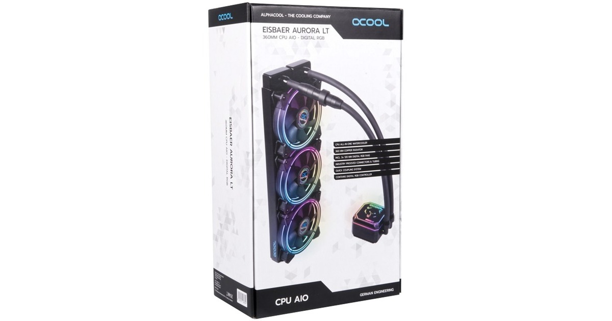 Alphacool KOI Eisbaer Aurora LT360 RGB 360mm, Wasserkühlung(schwarz)