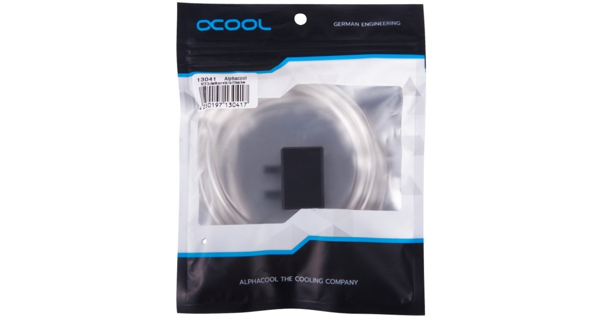 Alphacool MCX 2x Verteiler mit 1m 5/3mm Schlauch, Verbindung(schwarz)