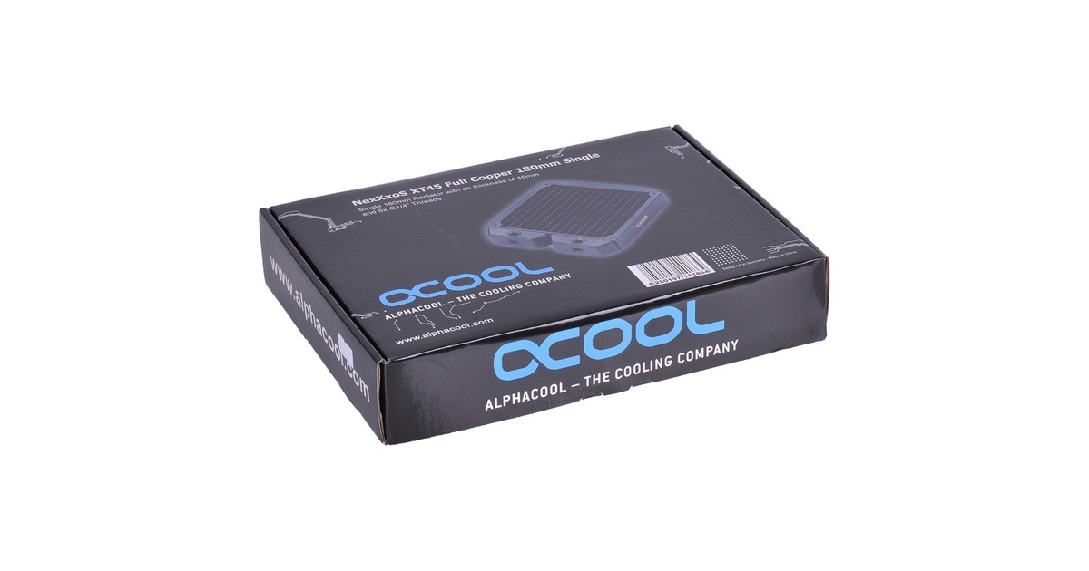 Alphacool NexXxoS XT45 Full Copper 180mm Single Radiator(schwarz)