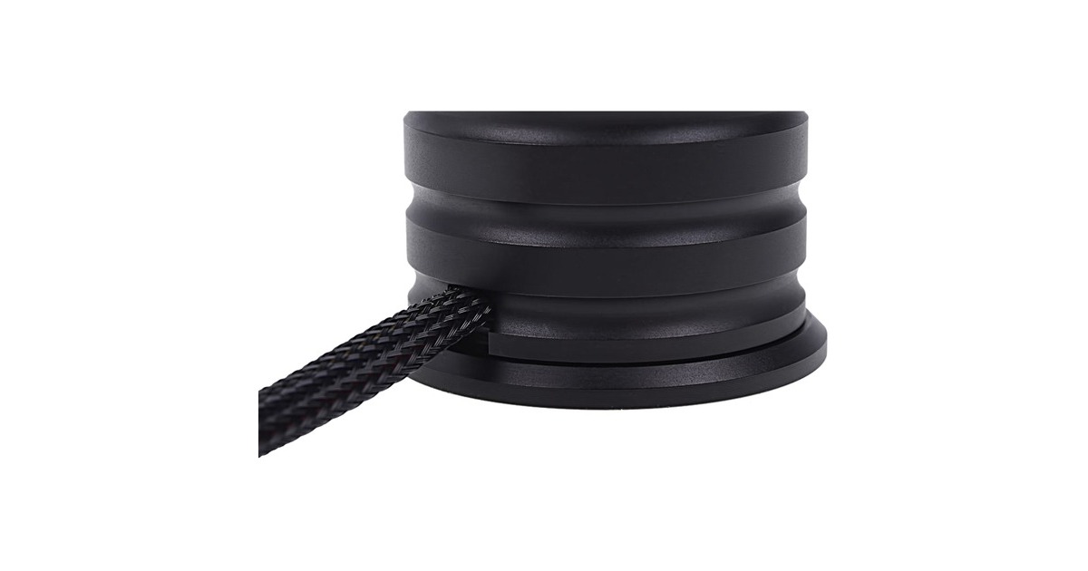 Alphacool Powerbutton mit Taster 19mm, blau beleuchtet, Schalter(schwarz)