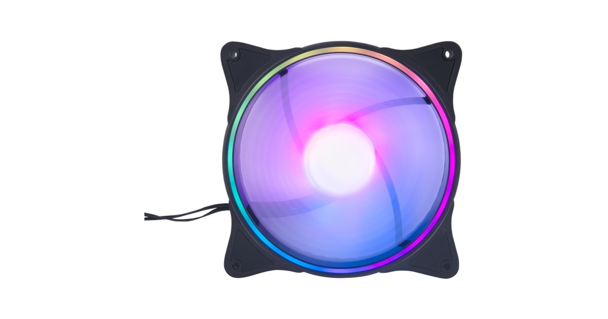 Alphacool Rise Aurora140mm Lüfter 140x140x25mm, Gehäuselüfter(schwarz/transparent)