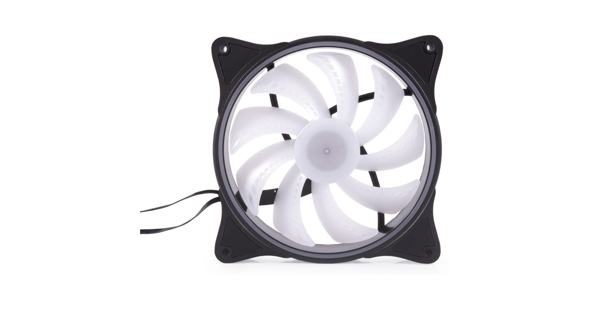 Alphacool Rise Aurora140mm Lüfter 140x140x25mm, Gehäuselüfter(schwarz/transparent)