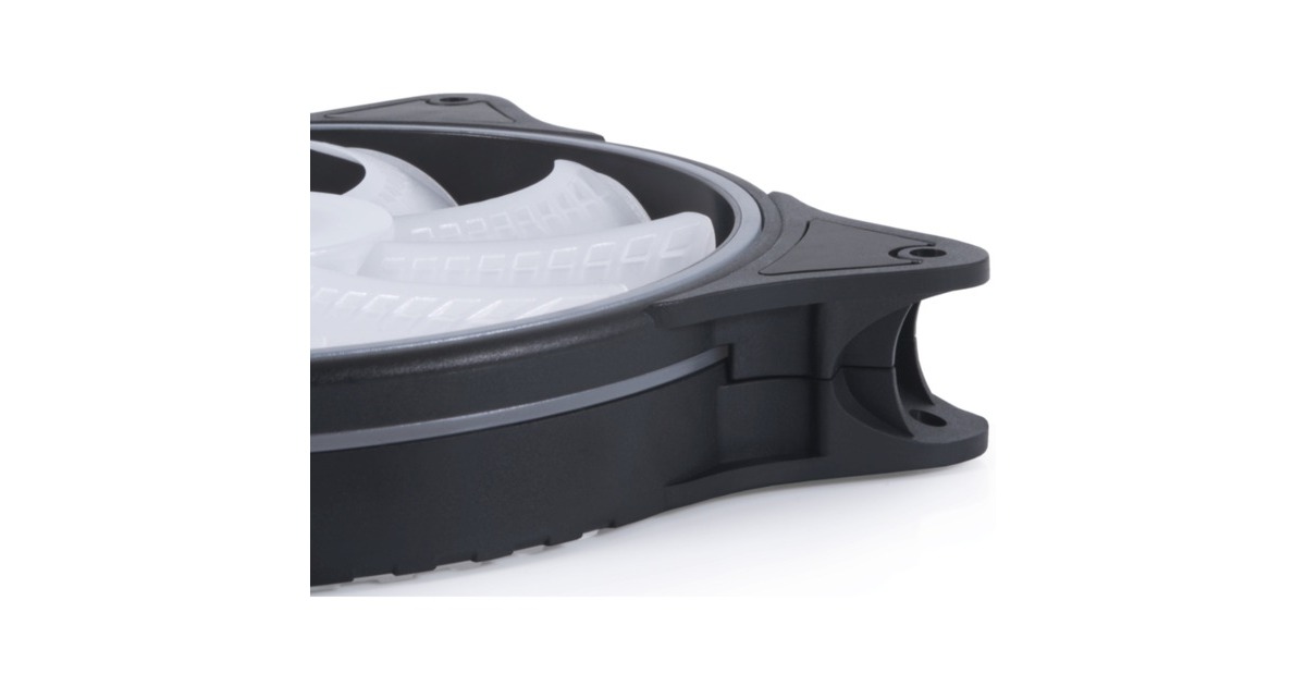 Alphacool Rise Aurora140mm Lüfter 140x140x25mm, Gehäuselüfter(schwarz/transparent)