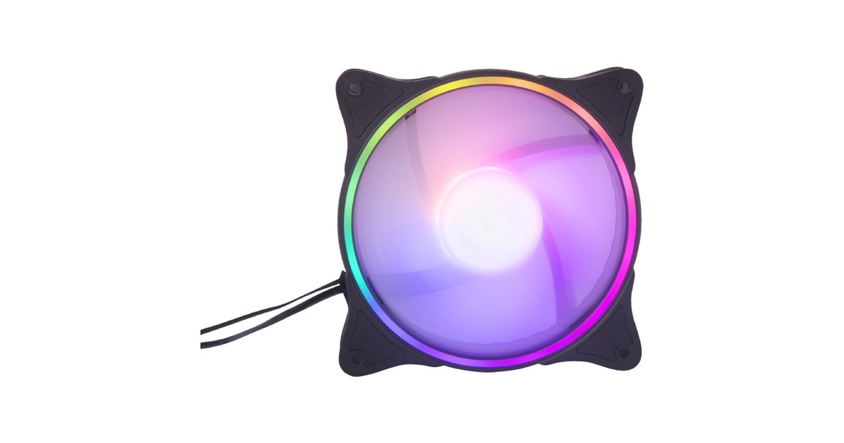 Alphacool Rise Aurora 120 mm Lüfter 120x120x25mm, Gehäuselüfter(schwarz/transparent)