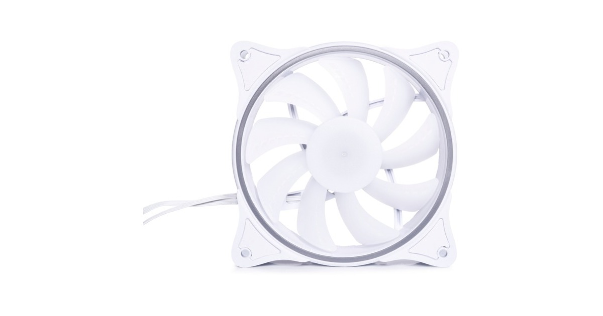 Alphacool Rise Aurora 120 mm Lüfter 120x120x25mm, Gehäuselüfter(weiß)