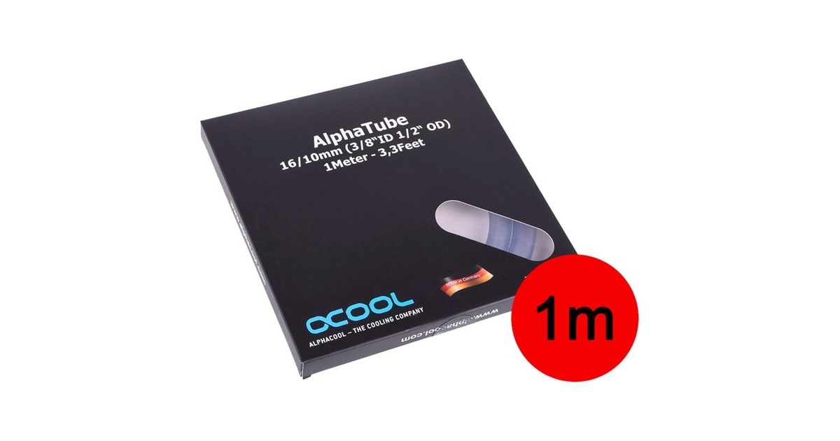 Alphacool Schlauch AlphaTube HF 16/10 (3/8"ID) - Klar 1m(transparent)