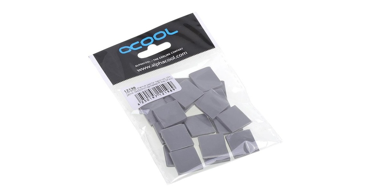 Alphacool Wärmeleitpad für NexXxoS GPX 3W/mk 15x15x2mm, Wärmeleitpads(grau, 24 Stück)