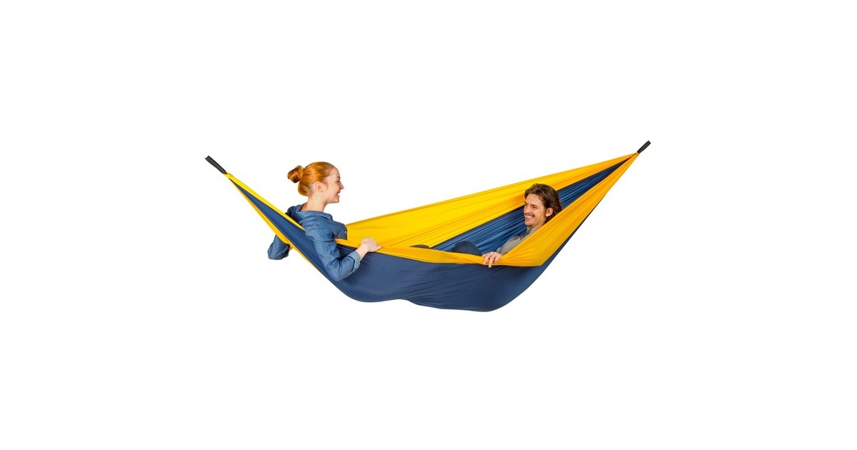 Amazonas Adventure Hammock XXL nemo AZ-1030420, Camping-Hängematte(gelb/blau)