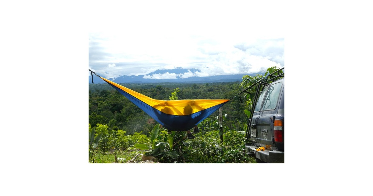 Amazonas Adventure Hammock XXL nemo AZ-1030420, Camping-Hängematte(gelb/blau)